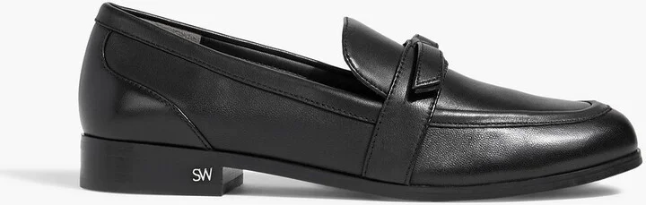 Emma bow-detailed leather loafers