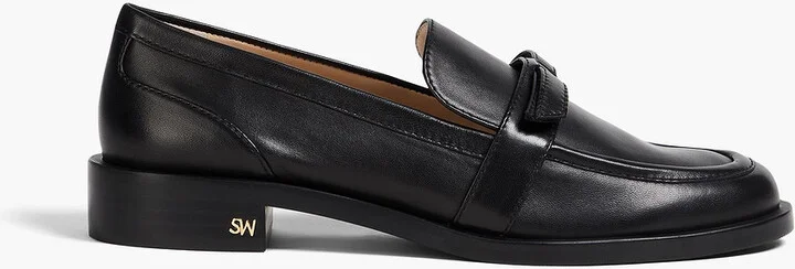 Emma bow-detailed leather loafers
