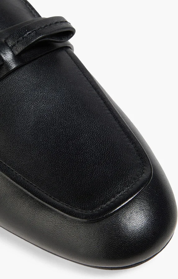 Emma bow-detailed leather slippers - Image 4