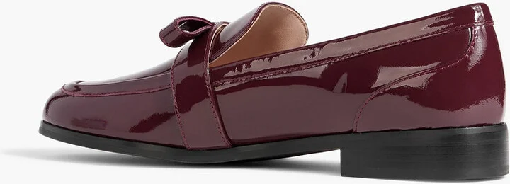 Emma bow-detailed patent-leather loafers - Image 3