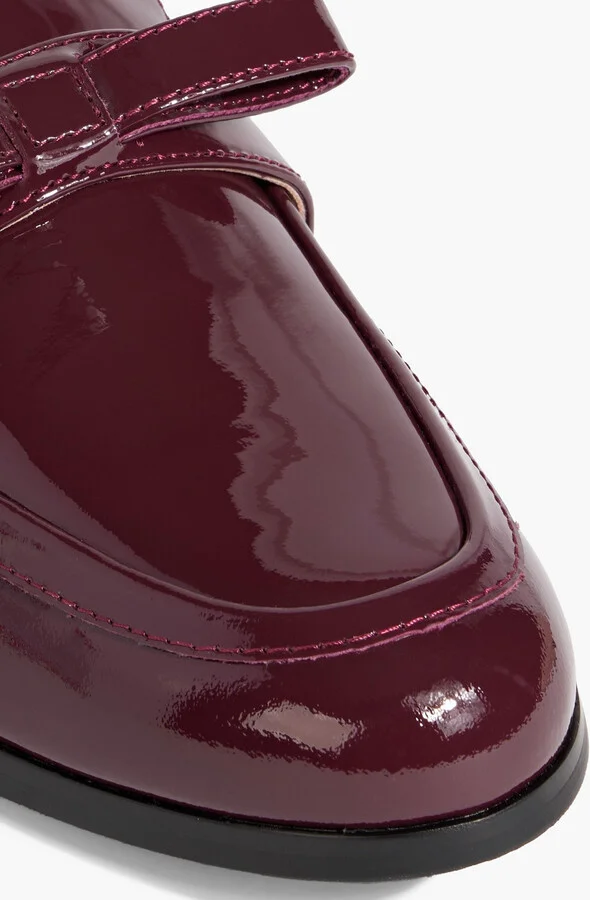 Emma bow-detailed patent-leather loafers - Image 4