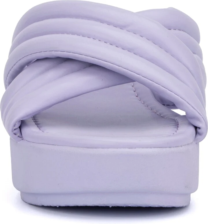 Emma Puffy Strap Platform Wedge Sandal - Image 3