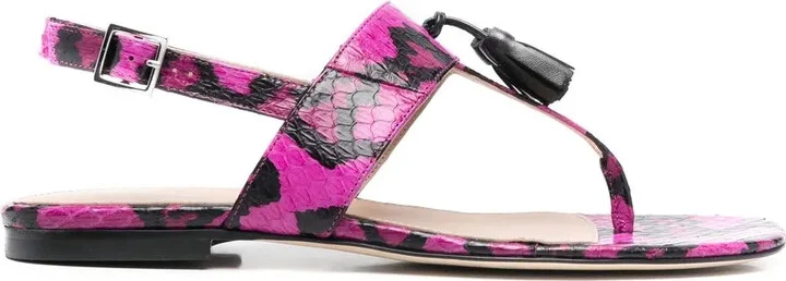 Emma snakeskin-effect sandals
