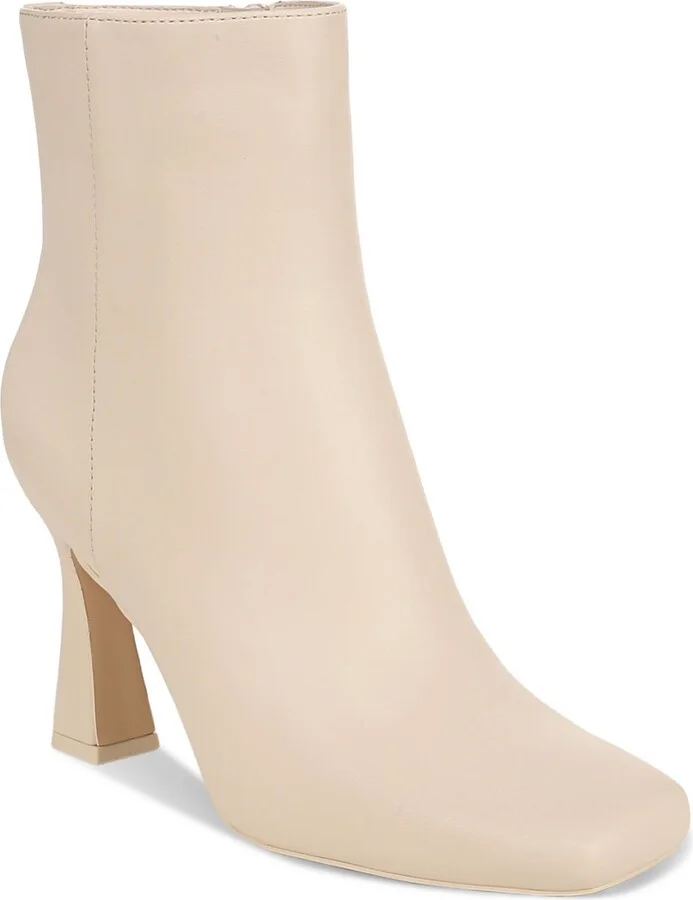 Emma Womens Faux Leather Square Toe Ankle Boots