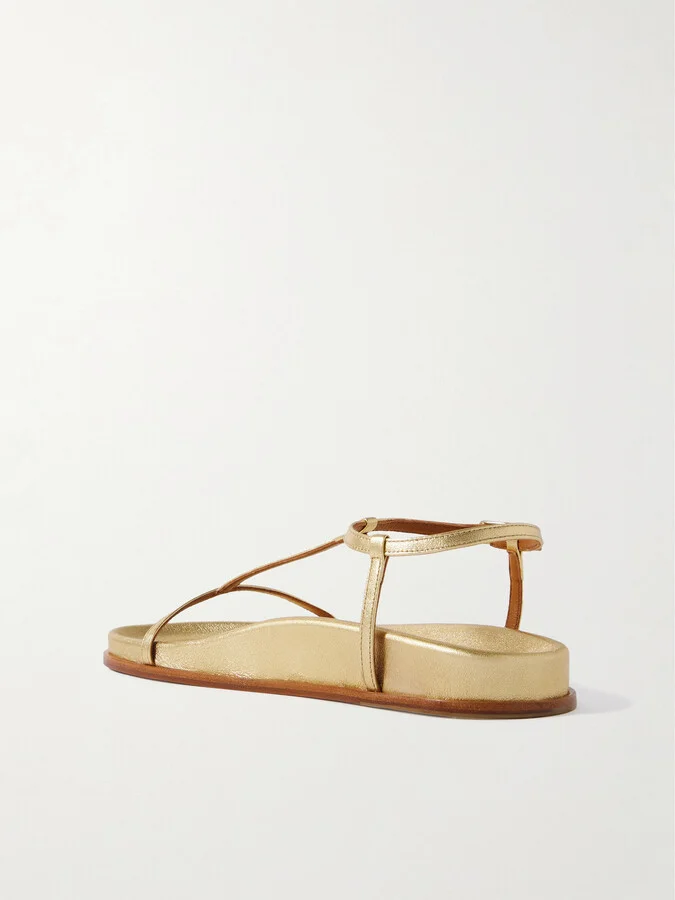 Emme Parsons - Aya Metallic Leather Sandals - Gold - Image 3