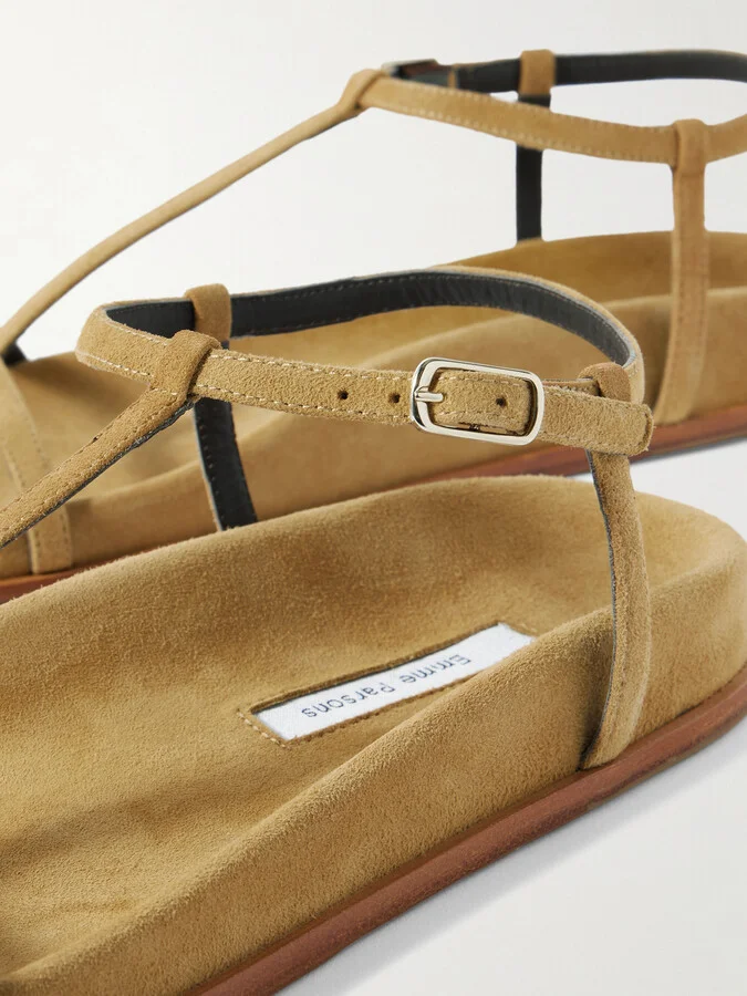 Emme Parsons - Aya Suede Sandals - Brown - Image 4
