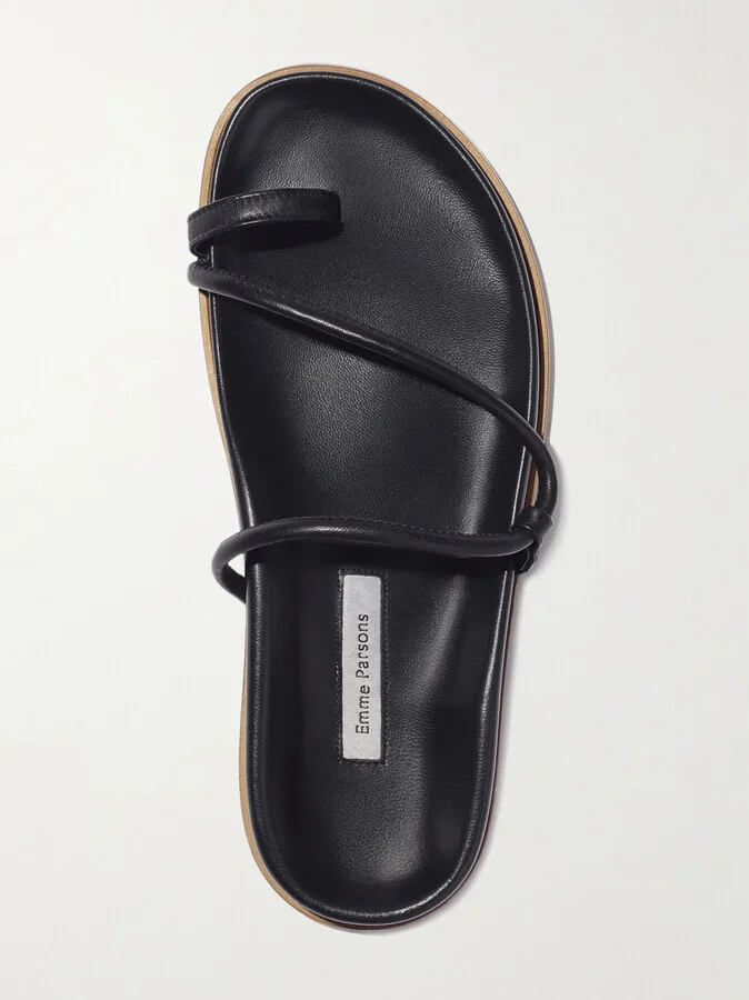 Emme Parsons - Bari Leather Sandals - Black - Image 4