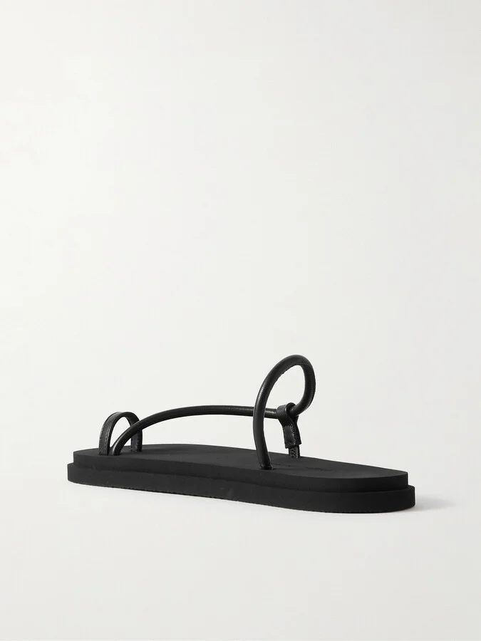 Emme Parsons - Bari Pool Leather Sandals - Black - Image 3