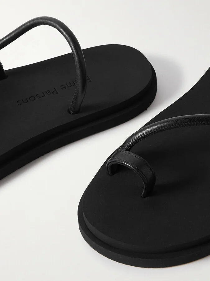 Emme Parsons - Bari Pool Leather Sandals - Black - Image 4