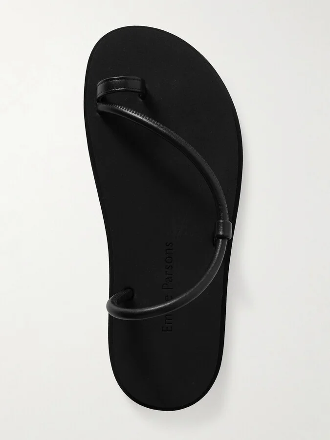 Emme Parsons - Bari Pool Leather Sandals - Black - Image 5