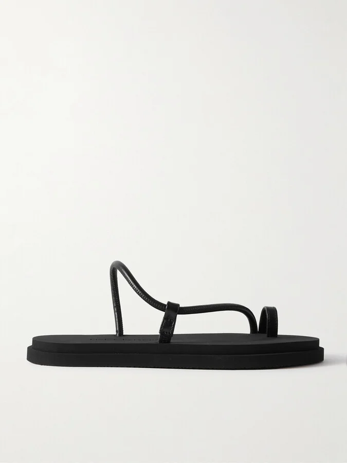 Emme Parsons - Bari Pool Leather Sandals - Black