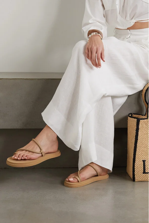 Emme Parsons - Bari Pool Leather Sandals - Neutrals - Image 2