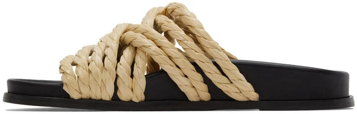 Emme Parsons Beige Evvie Flat Sandals - Image 3