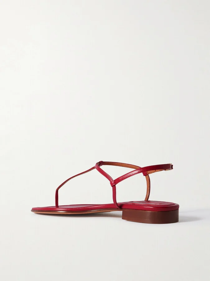 Emme Parsons - Cecilia Leather Sandals - Red - Image 3