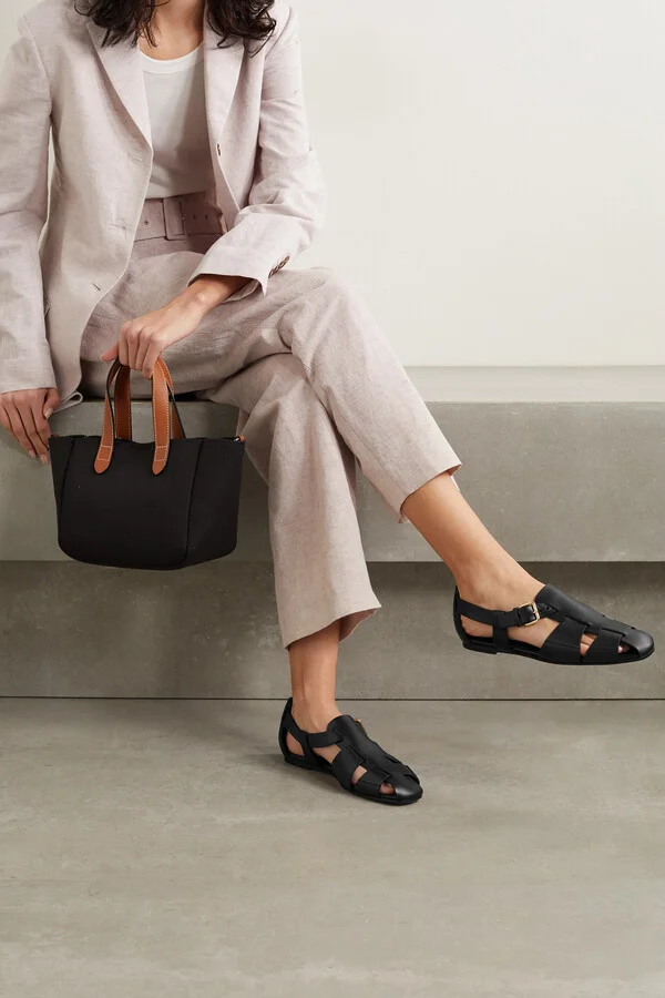 Emme Parsons - Ernest Leather Sandals - Black - Image 2