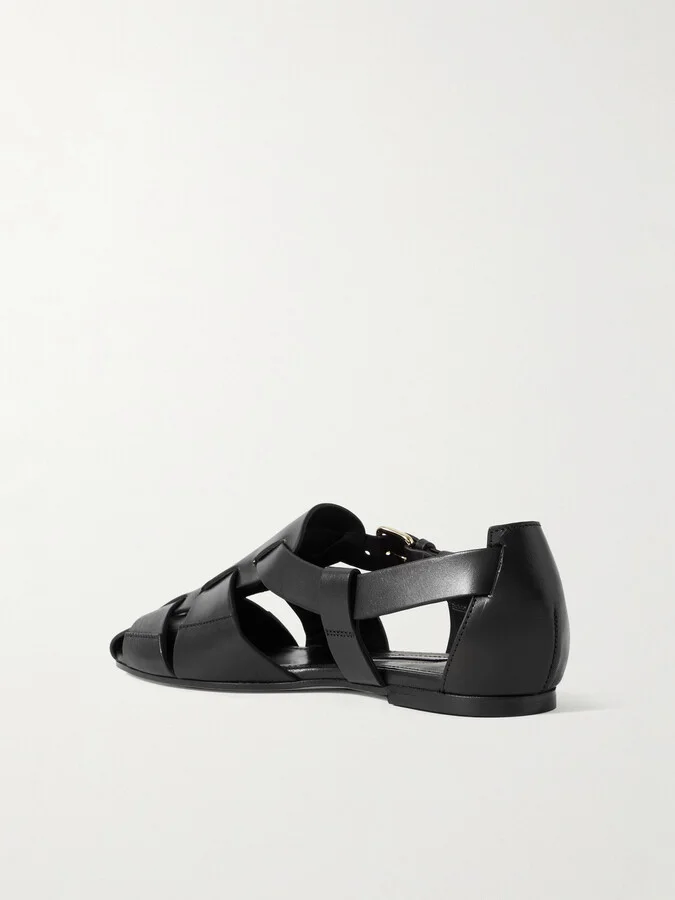 Emme Parsons - Ernest Leather Sandals - Black - Image 3