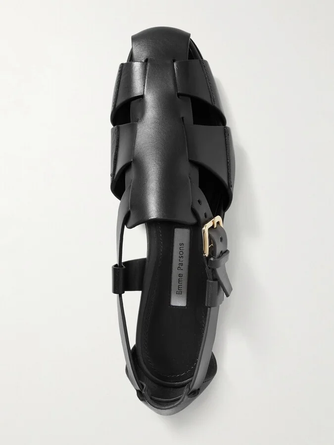 Emme Parsons - Ernest Leather Sandals - Black - Image 5