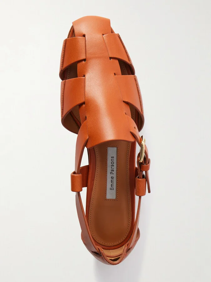Emme Parsons - Ernest Leather Sandals - Brown - Image 5