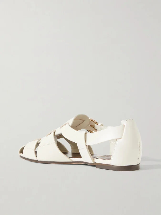 Emme Parsons - Ernest Leather Sandals - Ivory - Image 3