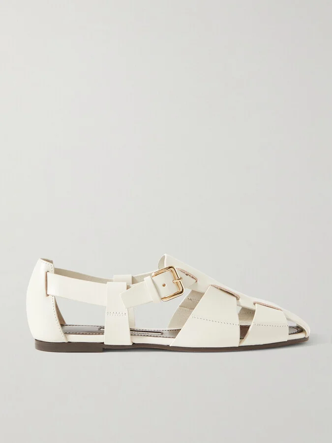Emme Parsons - Ernest Leather Sandals - Ivory