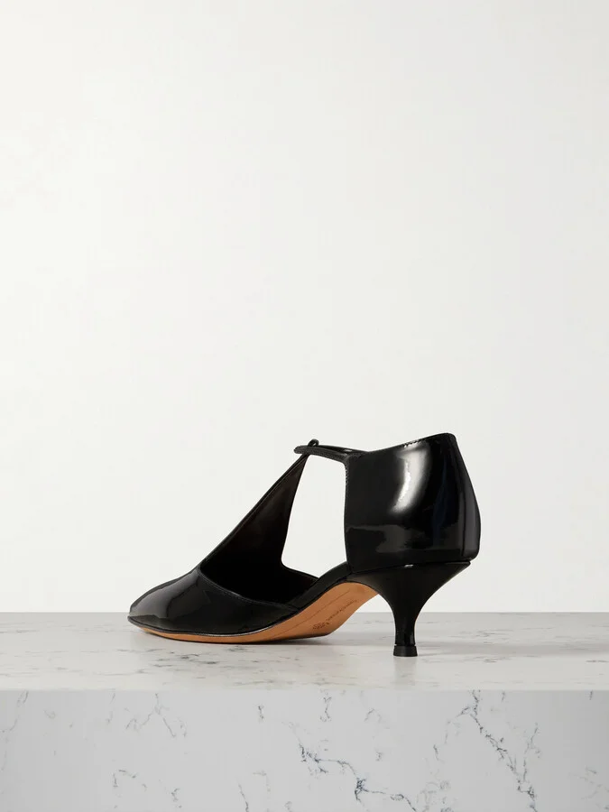 Emme Parsons - Leandra Patent-leather Mary Jane Pumps - Black - Image 3