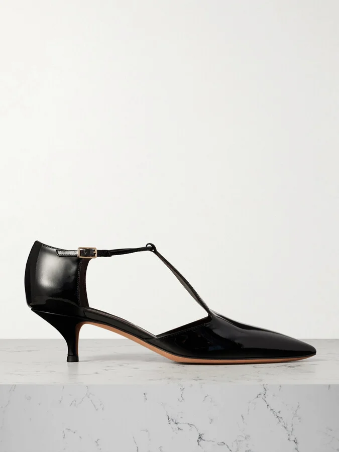 Emme Parsons - Leandra Patent-leather Mary Jane Pumps - Black