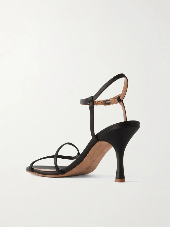 Emme Parsons - Loop Satin Sandals - Black - Image 3