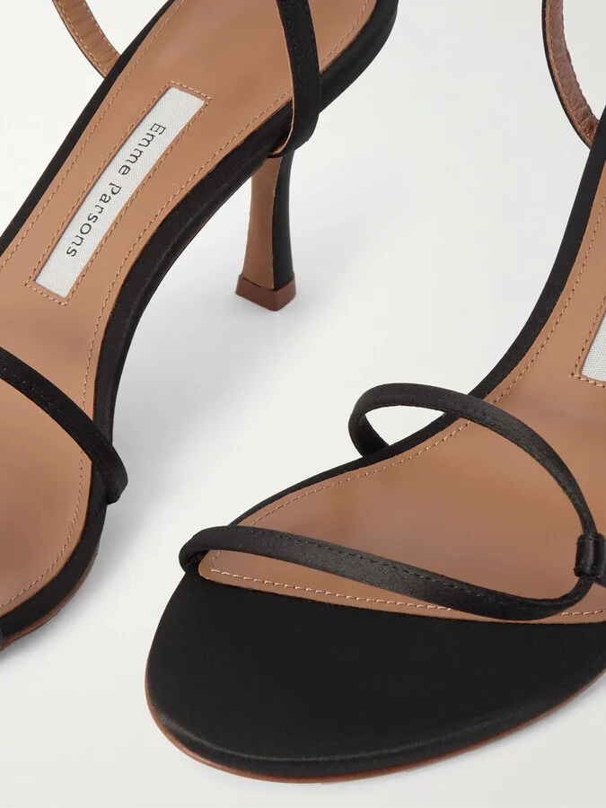Emme Parsons - Loop Satin Sandals - Black - Image 4