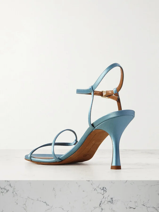 Emme Parsons - Loop Satin Sandals - Blue - Image 3