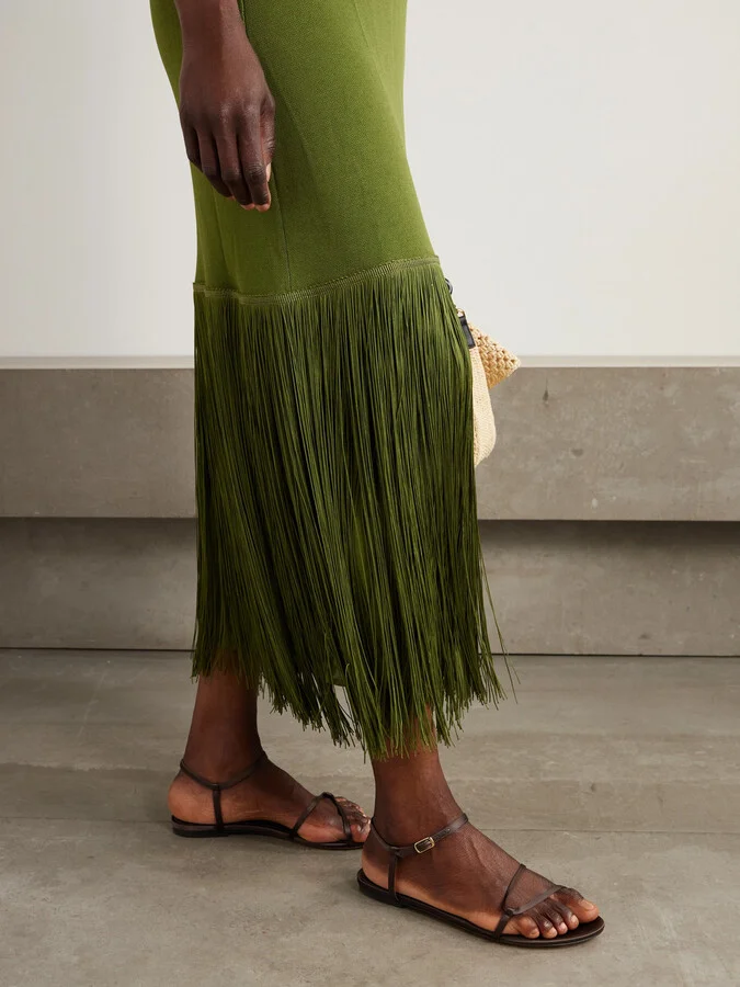 Emme Parsons - Loop Satin Sandals - Brown - Image 2