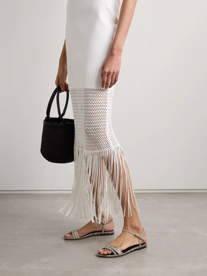 Emme Parsons - Simple Snake-effect Leather Sandals - Animal print - Image 2