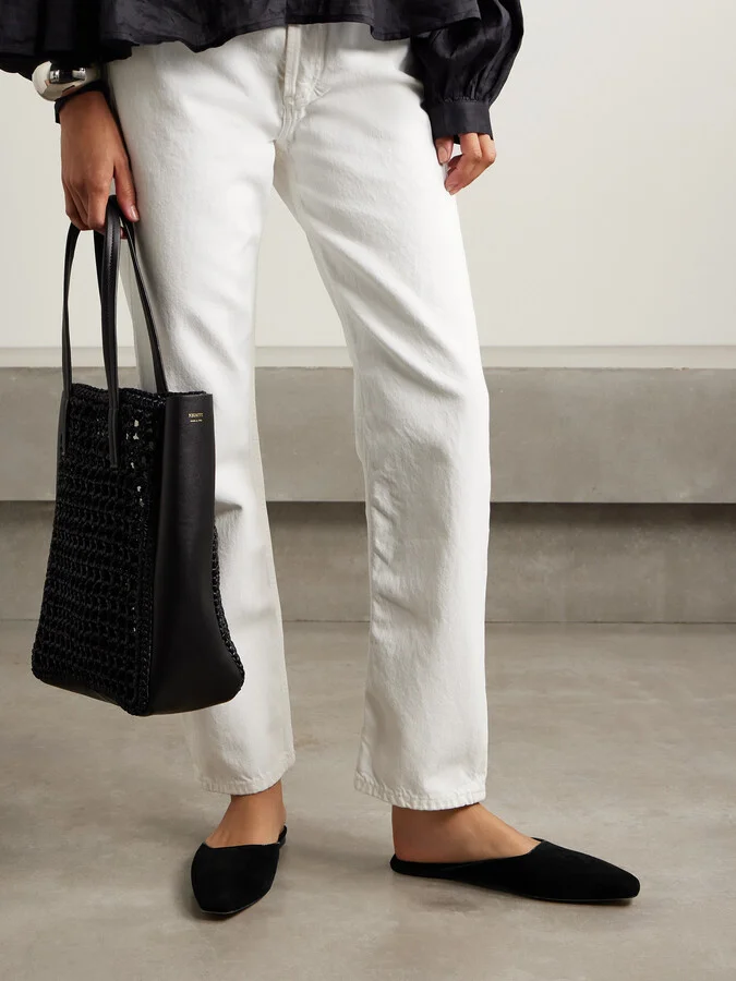 Emme Parsons - Suede Mules - Black - Image 2