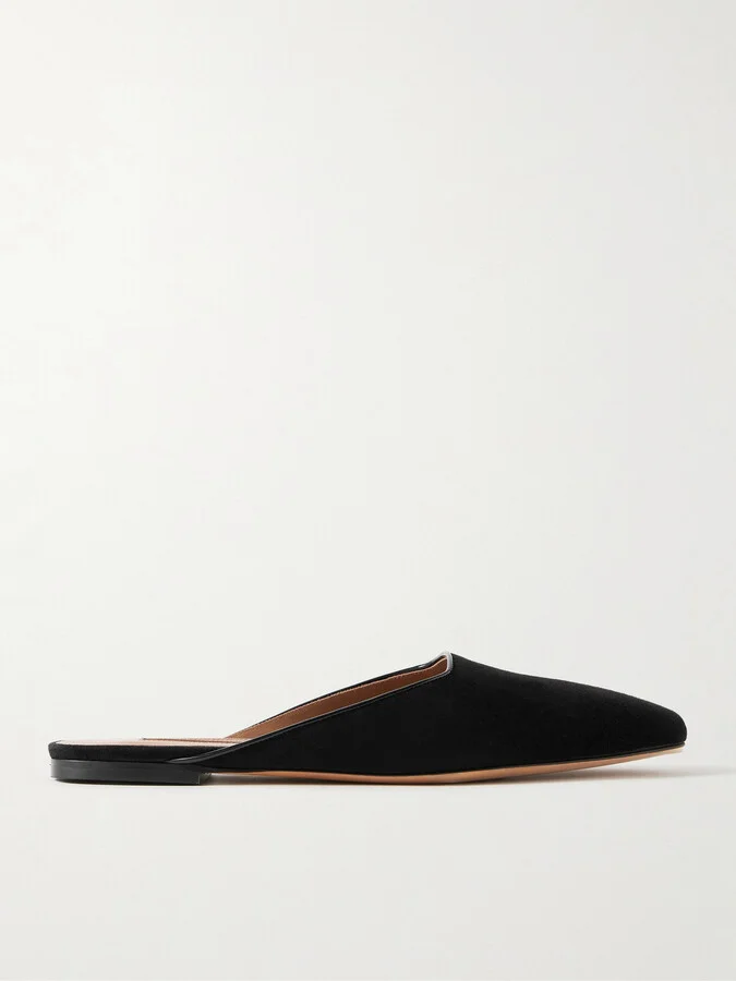 Emme Parsons - Suede Mules - Black