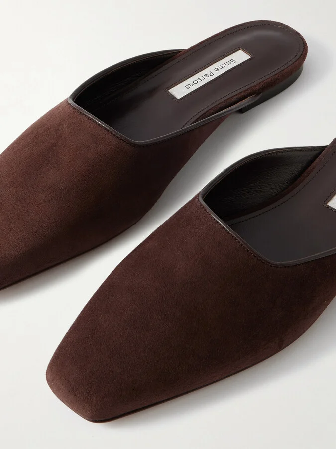 Emme Parsons - Suede Mules - Brown - Image 4