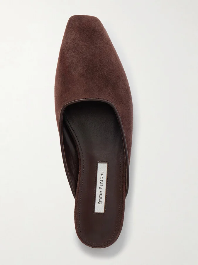 Emme Parsons - Suede Mules - Brown - Image 5