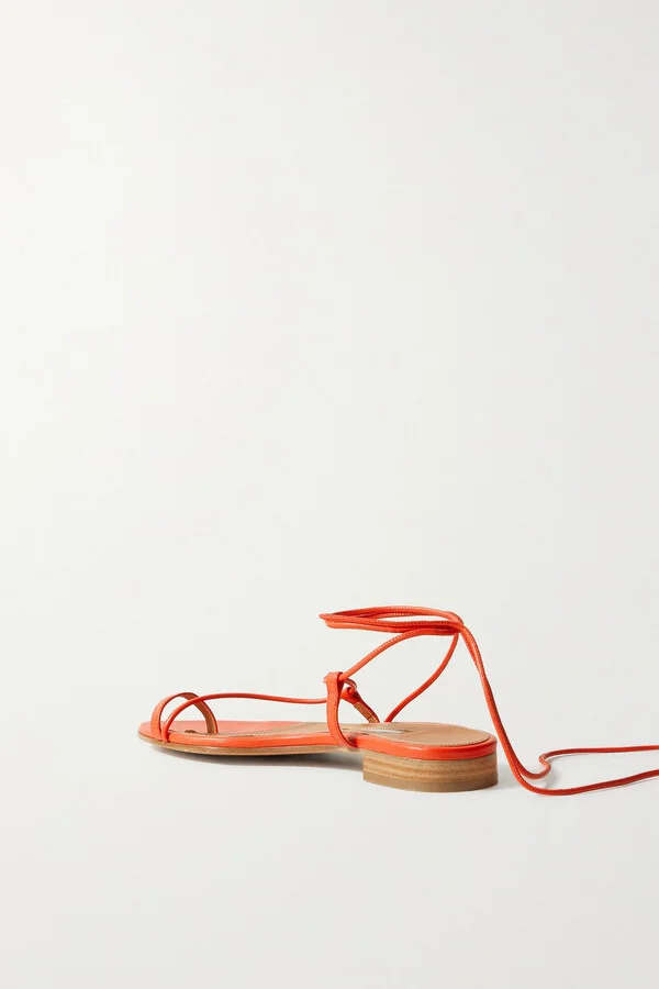 Emme Parsons - Susan Leather Sandals - Red - Image 3