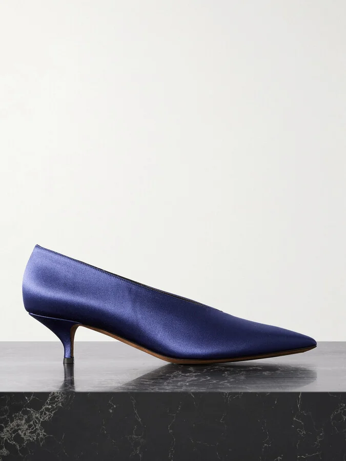 Emme Parsons - Veneto Satin Pumps - Blue