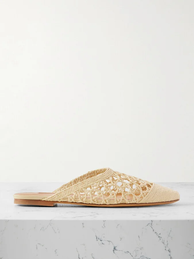 Emme Parsons - Woven Raffia Mules - Neutrals
