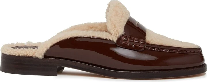 Emmett Genuine Shearling Lined Loafer Mule - Image 3