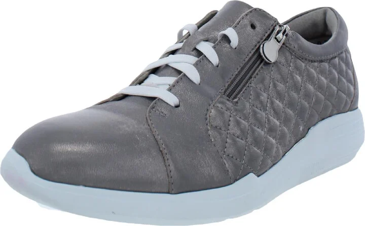 Emmie Womens Leather Metallic Casual and Fashion Sneakers