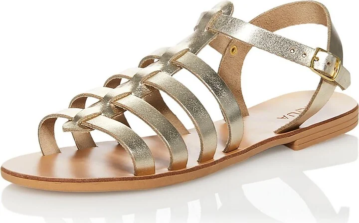 Emmie Womens Leather Slingback Strappy Sandals