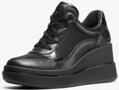 Emmy Leather and Mesh Wedge Trainer - Image 2