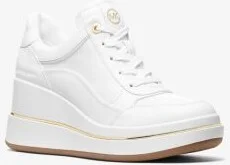 Emmy Leather and Mesh Wedge Trainer - Image 3