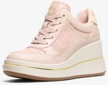 Emmy Signature Logo and Leather Wedge Trainer - Image 2