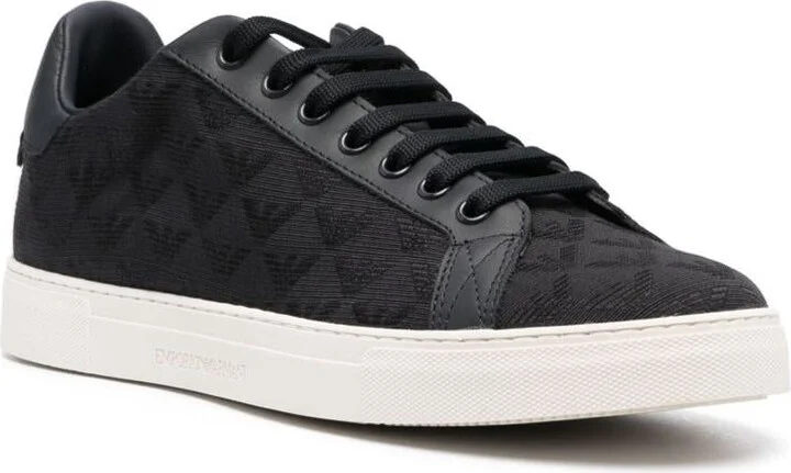 Emporio Armani Allover Logo Sneakers - Image 3