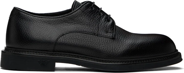 Emporio Armani Black Lace-Up Derbys