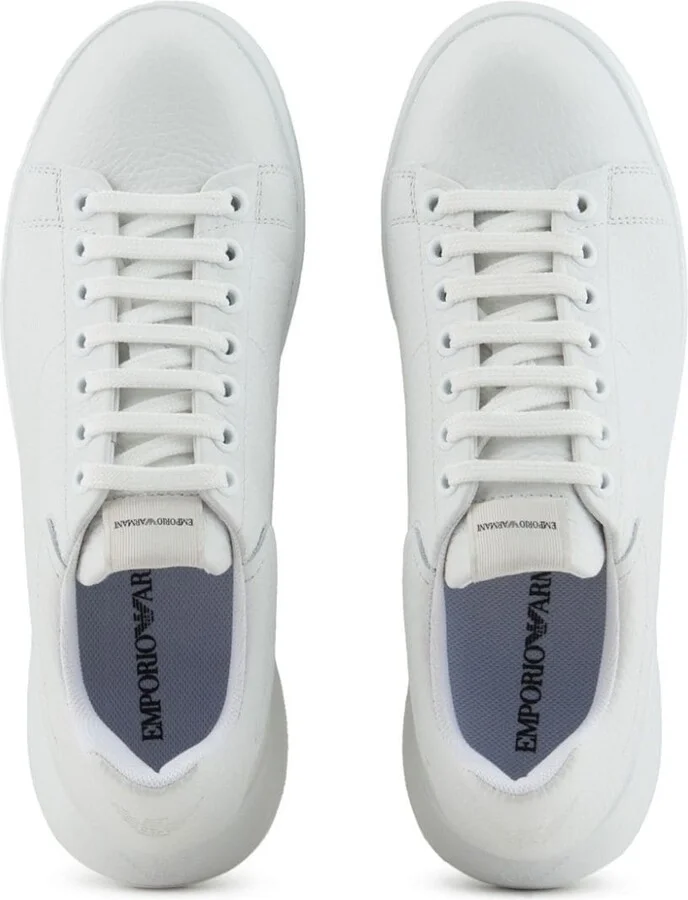 Emporio Armani Cruelty Free Leather Sneakers - Image 2