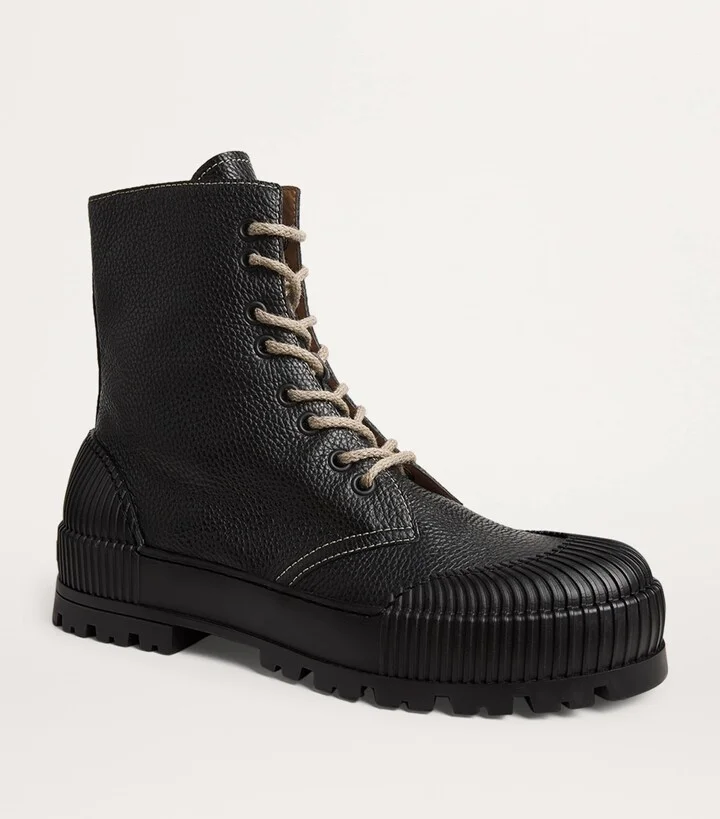 Emporio Armani Leather Ankle Boots - Image 4