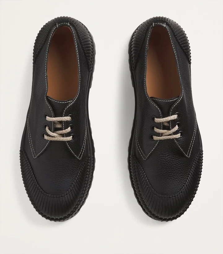Emporio Armani Leather Derby Shoes - Image 3
