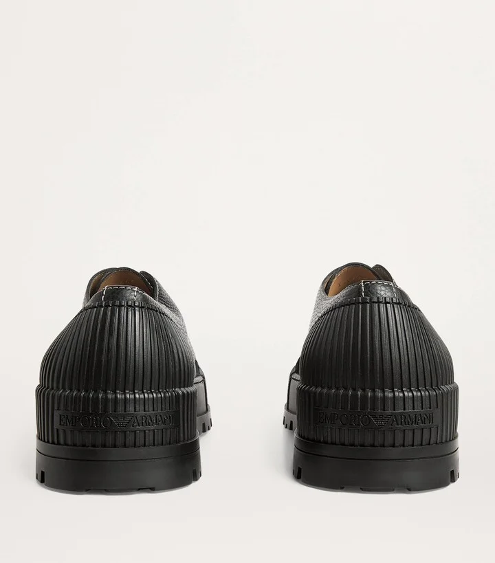 Emporio Armani Leather Derby Shoes - Image 4